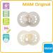 MAM Original Silicone Pacifiers Set of 2 for 6-16 Months | SkinSoft Neutral Colors + Pacifier Bag - Buy Online - Buy Online on GoSupps.com