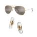 HiCycle2 Replacement Nose Pads for Ray-ban Aviator RB3025 RB3016 RB3026 RB3447 RB4263 RB3548 RB3716 RB3816 RB3548N Sunglasses Repair Kits Clip-on Bonus Sunglasses cloth (16mm Gold) 16mm Gold