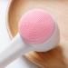 KDDOM 2 in 1 Facial Cleansing Brush for Deep Pore Exfoliation - Soft Bristles Silicone Massager for Blackhead & Acne Removal (Pink) - Buy Online on GoSupps.com