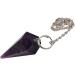 Amethyst Gemstone Dowsing Pendulum - Handcrafted Healing Crystal for Scrying and Witchcraft Supplies - Buy Online on GoSupps.com