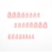 24PCS Short False Nails: Pink White Gradient French Acrylic Coffin Nails with Glue Stickers - Press On Nails for Women and Girls - Buy Online on GoSupps.com