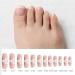 120 Pieces Light Pink False Toenails Kit - 12 Sizes Artificial Toe Nail Tips for Nail Art & Design Display International Shipping Available - Buy Online on GoSupps.com