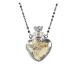 Lodmloer Memorial Sacific Hall chain clear crown stopper ball heart glass mini-glass necklace to open fire burial souvenir memory jewelry urn lanugo necklace with essential oils 7 60cm