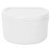 Moum routes tooth storage box oral protection storage holder with lid orthodontic organizer for artificial teeth for denture care (white)