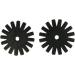 Black Spur Rowels - 1 1/8 inch Cloverleaf Design | AJ Tack Wholesale - Buy Online on GoSupps.com