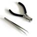 Small mosaic pliers + tweezers