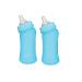Green Sprouts - Sprout Ware  Baby Bottle Made from Plants and Glass 8 Oz. (Aqua Blue)