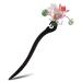 minkissy Hair Deyer Antique Black Wood Hairpin Bride Cheongsam China Hanfu Headdress