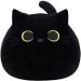 OUKEYI 50cm Black Cat Plush Toy Black Cat Pillow Fat Cat Kawaii Pillow Stuff Plushies Lumbar Back Cushion Decoration for Kids Home Decor Gift Boys Girls Birthday Valentines Christmas