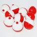 50Pcs 1 Inch Red and White Snap-on Round Fishing Bobbers for Fishing - Hard ABS Bobber Floats - Bobs Fishing Party Decorations - Buy Online on GoSupps.com