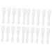 Beaupretty 200 StK cosmetic scoop make-up application applicators hair removal scraps cosmetic ergonomic spatula face cream mask spoon metal white form small spoon
