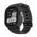 elkson Compatible with Apple Watch Ultra Bumper Case Band 49mm Screen Protector Tempered Glass, Quattro Pro 2.0 Series Rugged for iWatch, Military Grade Durable Protective Cover, Shock Proof, Black
