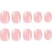 24pcs Square Short Nude Stick on Fake Nails | Removable Press on Nails for Women & Girls - Nail Art Accessories - Buy Online on GoSupps.com