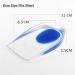 Silicone Gel Heel Cups - Pair for Plantar Fasciitis & Heel Pain Relief - Blue - Buy Online on GoSupps.com