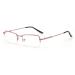 ZUKKY Pink Half Frame Reading Glasses for Women Blue Light Blocking Computer Reading Glasses Rectangle Anti Glare Readers AM28