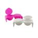 JIHUOO 4 Pieces Plastic Dappen Dish for Nail Art Dappen Cup with Lid for Mixing Acrylic Powder Liquid