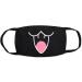Mis.Moon 4 Pack Cartoon Pattern Face Masks - Stylish Black Cotton Dustproof Masks for Kids & Adults - Buy Online on GoSupps.com