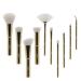 10-Piece Gold Makeup Brush Set - Foundation & Eyebrow Brushes for Flawless Application | International Shipping Available - Buy Online on GoSupps.com