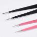 Nail Tweezers Double Sided Nail Art Sticker Silicone Press Rhinestone Picker Nippers Black - Buy Online on GoSupps.com