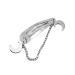 hgnxa Sparkling Silver Hair Clip Moon and Star Charm Hairpin for Women Harajuku Style Fringe Chain Hair Barrette Cute