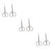 Balacoo 6 Pcs Eyelashes Straight Tip Scissor Facial Hair for Men Eyebrow Trimmer Safety Hair Hair Trimmer for Men Nose Hair Man Round Pruning Shears 9.2*4.5cmx3pcs As Shownx3pcs