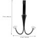 ORFOFE 2Pcs Hangers Over Door Clothes Hanger Clothes Rack Coat Hooks Cupboard Door Towel Black 17.00X9.00X8.00CM - Buy Online on GoSupps.com