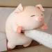 Pig Stuffed Animal 50CM Kawaii Plushies Pig Plush Cute Pillow Plush Pillows Hugging Pillow for Kids Fat Soft Cuddly Stuffed Pig Plush Toy for Girls Boys (Squint Eye)
