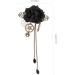 Steampunk Hair Clips with Tassels Chain Rose Flower Hair Clip Vintage Halloween Headdress Goth Gothic Hair Accessories for Women Girls Black Halloween - Buy Online on GoSupps.com