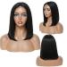 UDesire 12A Brazilian Virgin Human Hair Short Bob Wig 8 Lace Front with T Part Closure - Natural Black Straight Bob Wig with Baby Hair | Pre Plucked | Pack of 1 - Buy Online on GoSupps.com
