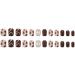 24Pcs/Set Press On Nails Brown Sparkling Diamond Leopard Print Short False Nails Acrylic Fake Nails Full Cover Nails Tips Artificial Finger Manicure Press on nails for Women and Girls - Buy Online on GoSupps.com