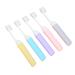 Mobestech 5st collapsible toothbrush travel toothbrushes adult oral travel toothbrush travel accessories camping accessories household toothbrush daily tooth brushing folding stock plastic
