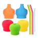 TOUGS Silicone Sippy Straw Cup Lids for Toddlers Babies (5 Pack) - Reusable Spill-Proof Durable - Stretches to Cover Tumblers Yeti Rambler Mason Jars Cups and Mugs (Silicone Sippy Cup lids) 9 Piece Set