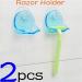 Rongweiwang 2-Pack Plastic Bathroom Razor Holder & Shaver Storage Rack - Clear Shaving Organizer - Buy Online on GoSupps.com