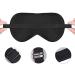 Silk Sleep Eye Mask with Adjustable Strap - Super Soft Comfort for Travel, Yoga, Nap - Ultimate Black Sleeping Aid - Buy Online on GoSupps.com