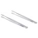 Zonster 2pcs Professional Eyebrow Tweezers Stamp Tweezers Stainless Steel Flat Paddle End Style Anti-Slip Tweezers