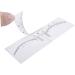 Baluue 10pcs Set Eyebrow Stencil Microblading Eyebrow Ruler Brow Ruler Sticker Eyebrow Template White - Buy Online on GoSupps.com