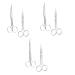 minkissy 6 pcs stainless steel scissors straight head round head