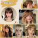 Alaleibaby Clip in Bangs Human Hair 100% clip in hair extensions real human hair Blonde Air bangs hair clip human hair Hairpieces for Women Curved Bangs for Daily Wear - Buy Online on GoSupps.com