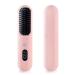 Portable Cordless Hair Straightener Brush for Women Lightweight Mini Plasma Straightener Styling Comb with LED Display 9 Adjustable Temperature with USB- Pink