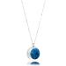 Buy PILL THING Round Pill Locket Necklace - Waterproof Med Box Jewelry Secure Holder for Medication Photo Keepsake - Silver & Lapis - 26" Chain - Buy Online on GoSupps.com