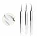 YSJJZRL Superior ZRL stainless steel blackhead acne blemish pimples extractor remover needles bend curved blackhead acne clip tweezers facial care tool curved oral clip