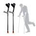 Aluminum Forearm Crutches Silver/Black Folding Crutches Adult with Non Slip Tips Crutches for Walking Ergonomic Adjustable Walking Aids Prosperous