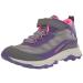 Merrell Unisex-Child Moab Speed Mid Alternative Closure Waterproof Hiking Boot Big Kid (8-12 Years) 5 Big Kid Grey/Pink/Purple