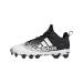 adidas Men's Adizero Spark Mid Football Shoe 12 Black/Black/White