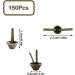 150 Pcs Paper Fasteners 10 x 18 mm Metal Plated Round Paper Mini Brads Fasteners Brass Plated Scrapbooking Brads for Art Crafting School Project Decorative (Bronze Flat Head) - Buy Online on GoSupps.com
