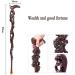 Wooden Cane Solid Walking Stick Cane Adjustable Crutches Wooden Carved Crutch Exquisite Carving Cane As Gifts Walking Sticks Fashionable Sturdy Stable for Men And Women Walking Sticks for Elderly Sen - Buy Online on GoSupps.com