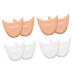 4 Pairs Protector Toe Covers Heel Protectors Sock Shoe Silica for Athlete Shoes Ballet Heels Breathable of Pink Pointe Color Soft Toes Cover Pouch Comfortable Cap Light White As Shownx2pcs mediumx2pcs
