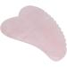 Verdant Touch Rose Quartz Gua Sha Tool - Stainless Steel Meridian Massage Device for Pain Relief | Portable Hand & Wrist Grip - Buy Online on GoSupps.com