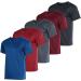 5 Pack: Mens V-Neck Dry-Fit Moisture Wicking Active Athletic Tech Performance T-Shirt 3X-Large Set 9