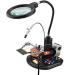 Magnifiers 2.5X/4X 16 SMD LEDs Magnifier Soldering Helping Hand Desktop Magnifying Glass Welding Repair Auxiliary Tool